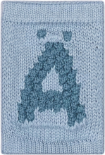 Knitted Letter Ä, Blue Home Kids Decor Decoration Accessories-details Blue Smallstuff