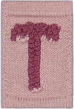 Knitted Letter T, Rose Home Kids Decor Decoration Accessories-details Pink Smallstuff