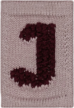 Knitted Letter J, Rose Home Kids Decor Decoration Accessories-details Pink Smallstuff