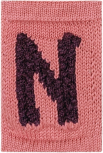 Knitted Letter N, Rose Home Kids Decor Decoration Accessories-details Pink Smallstuff