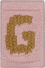 Knitted Letter G, Rose Home Kids Decor Decoration Accessories-details Pink Smallstuff
