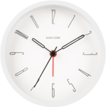 Alarm Clock Belle Numbers Iron White Home Decoration Watches Alarm Clocks White KARLSSON