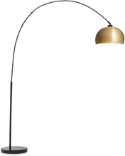 Amara båglampa förgylld skärm marmorsockel E27 nätkabel: 2 m guld
