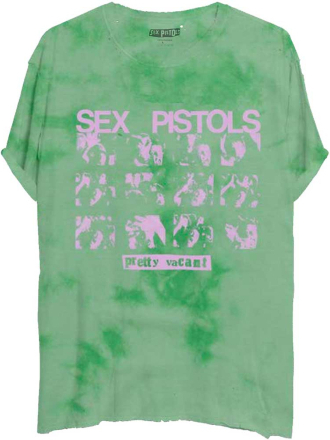 The Sex Pistols: Unisex T-Shirt/Pretty Vacant (Dye-Wash) (Medium)