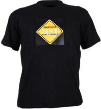 T-Shirt LED 3 färger Warning Party People Design storlek L