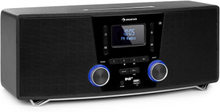 Stockton Micro stereosystem max 20W DAB+ FM CD-player BT OLED svart