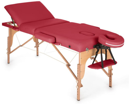 MT 500 massagebord 210 cm 200 kg vikbart finskum väska röd
