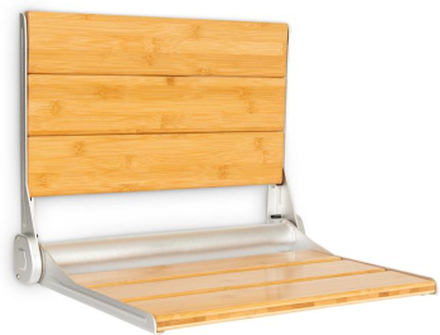 Arielle Deluxe duschstol bambu aluminium vikbar max 160 kg trä