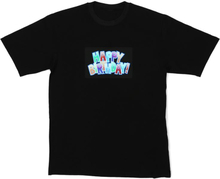 LED-t-shirt Happy Birthday storlek M