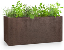 Solid Grow Rust planteringslåda 80 x 38 x 38 cm fiberclay rostfärgad