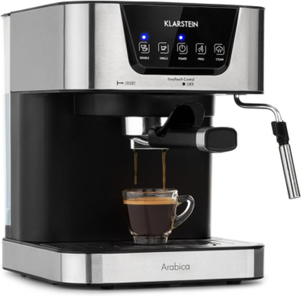 Arabica Espressomaskin 1050W 15 Bar 1,5l touchpanel ädelstål