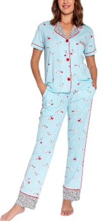 PJ Salvage Dalamatian Dog Pyjama Blå X-Small Dame