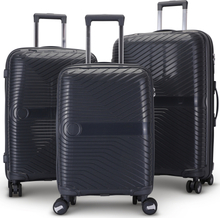 Oslo svart resväska med kodlås set om 3 st kabinväskor