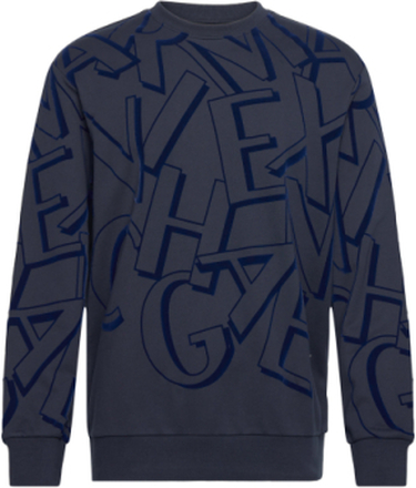 Sweatshirts Tops Sweatshirts & Hoodies Sweatshirts Navy Armani Exchange
