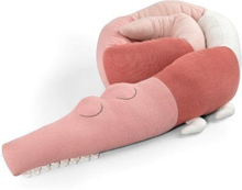 Sebra Strikket pude/sengerand - Sleepy Croc - Blossom Pink
