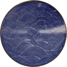 Tokyo Design Studio Seigaiha Blue skål, 24.5 cm