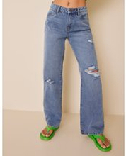 Noisy May - Straight jeans - Light Blue Denim - Nmamanda Nw Dest Jeans VI141LB Noos - Jeans