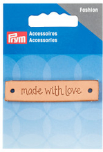 Prym Label Lder made with love 60x13mm - 1 st