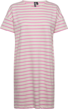 Pcbibbi Ss O-Neck Short Dress D2D Kort Kjole Pink Pieces