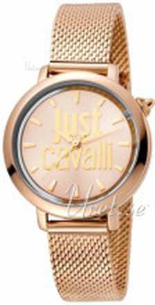 Just Cavalli JC1L007M0075 Logo Roséguldstonad/Roséguldstonat stål Ø34 mm