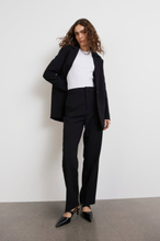 Gina Tricot - Straight regular trousers - byxor - Black - 46 - Female