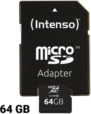 Mikro-SD-hukommelseskort med adapter INTENSO 3413490 64 GB Klasse 10