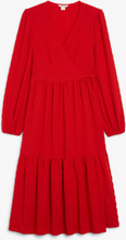 Tiered midi dress - Red