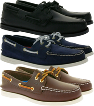 SPERRY Authentic Original 2-Eye Segel-Schuhe aus Echtleder Boots-Schuhe in Braun, Schwarz oder Blau