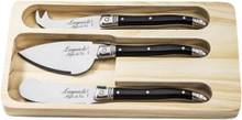 Cheese Knives Laguiole Set 3 Home Tableware Cutlery Cheese Knives Black Laguiole Style De Vie