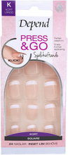 P&G French Look Rosa Kort Sq Nord Beauty WOMEN Nails Fake Nails Nude Depend Cosmetic*Betinget Tilbud