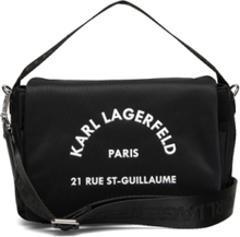 Rsg Nylon Flap Cb Designers Small Shoulder Bags-crossbody Bags Black Karl Lagerfeld