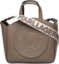"K/Circle Sm Tote Patch Designers Small Shoulder Bags-crossbody Bags Brown Karl Lagerfeld"