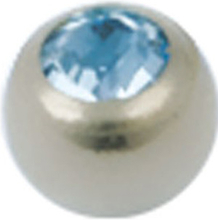 Single Diamond Light Blue - 3 mm Titankula till 1,2 mm stång