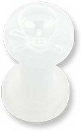 White Skull Akryl - Piercing Plugg