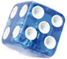 Lucky Strike Blue - 3 mm Akrylkula till 1,2 mm stång