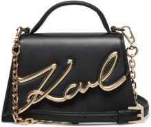 "K/Signature 2.0 Sm Crossbody Designers Small Shoulder Bags-crossbody Bags Black Karl Lagerfeld"