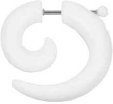 White Horn - Fake piercing - Strl 1,2 mm stang/tykkelse smykke 5 mm