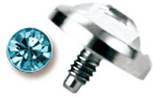 Single Light Blue Diamond - Dermal Anchor Kula