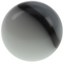 Marble Ball White - 3 mm Akrylkula till 1,2 mm stång