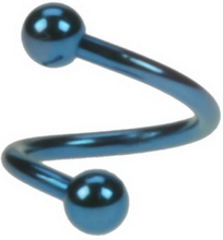 Twister - 1,2 x 8 mm Blå Ögonbrynspiercing