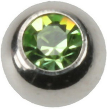 4 mm - Blank Med Lys Grønn Sten (Stålkule)