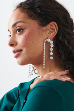 Gina Tricot - Drop rhinestone earrings - Ørepynt - Silver - ONESIZE - Female