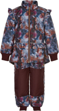 Thermal+ Frill Set Aop Outerwear Thermo Outerwear Thermo Sets Multi/mønstret Mikk-line*Betinget Tilbud