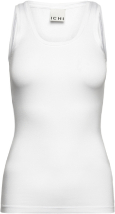 Ihzola Plain To Tops T-shirts & Tops Sleeveless White ICHI