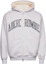Anf Mens Sweatshirts Tops Sweatshirts & Hoodies Hoodies Grey Abercrombie & Fitch