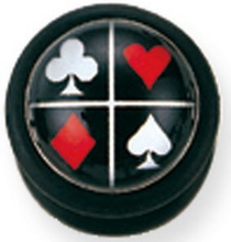 Game Of Card - Svart Fejkpiercing