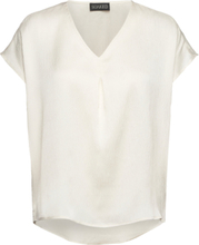 Slioana Marija Top Tops Blouses Short-sleeved White Soaked In Luxury