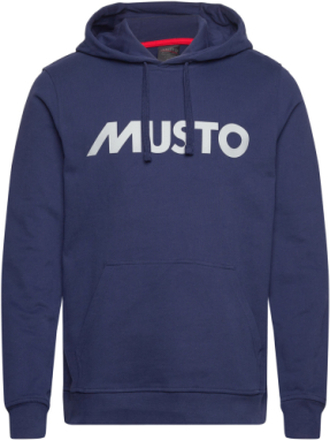 M Musto Logo Hoodie Sport Sweatshirts & Hoodies Hoodies Blue Musto