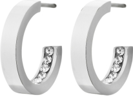 Monaco Earrings Mini Accessories Kids Jewellery Earrings Hoops Sølv Edblad*Betinget Tilbud