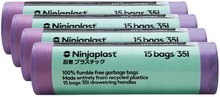 Ninjaplast Avfallspåsar med Drawstring 35 L 4-pack